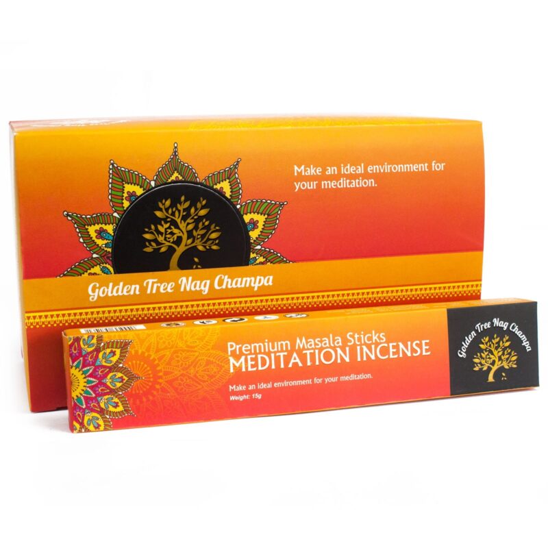 Αρωματικά Στικ Golden Tree Nag Champa Meditation - Διαλογισμός 15γρ