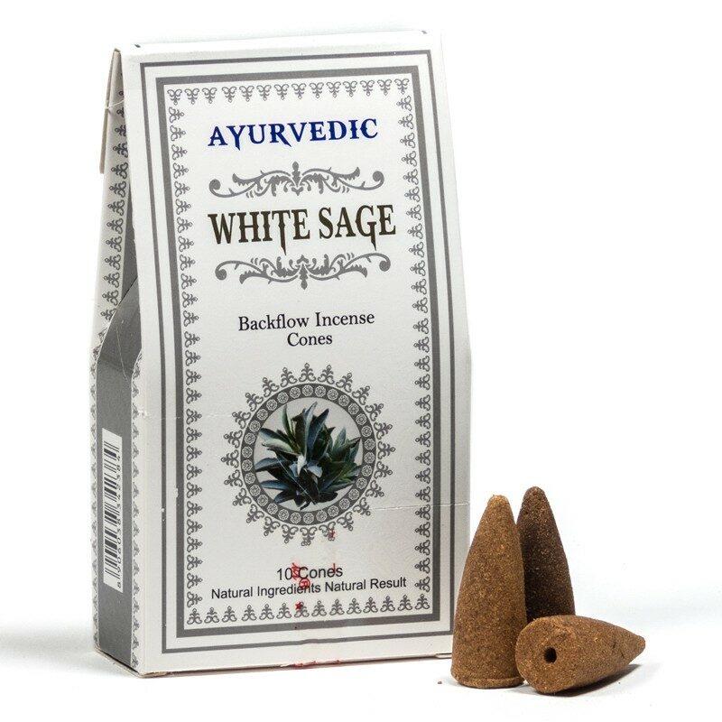 Κώνοι Backflow Λευκό Φασκόμηλο - Ayurvedic White Sage