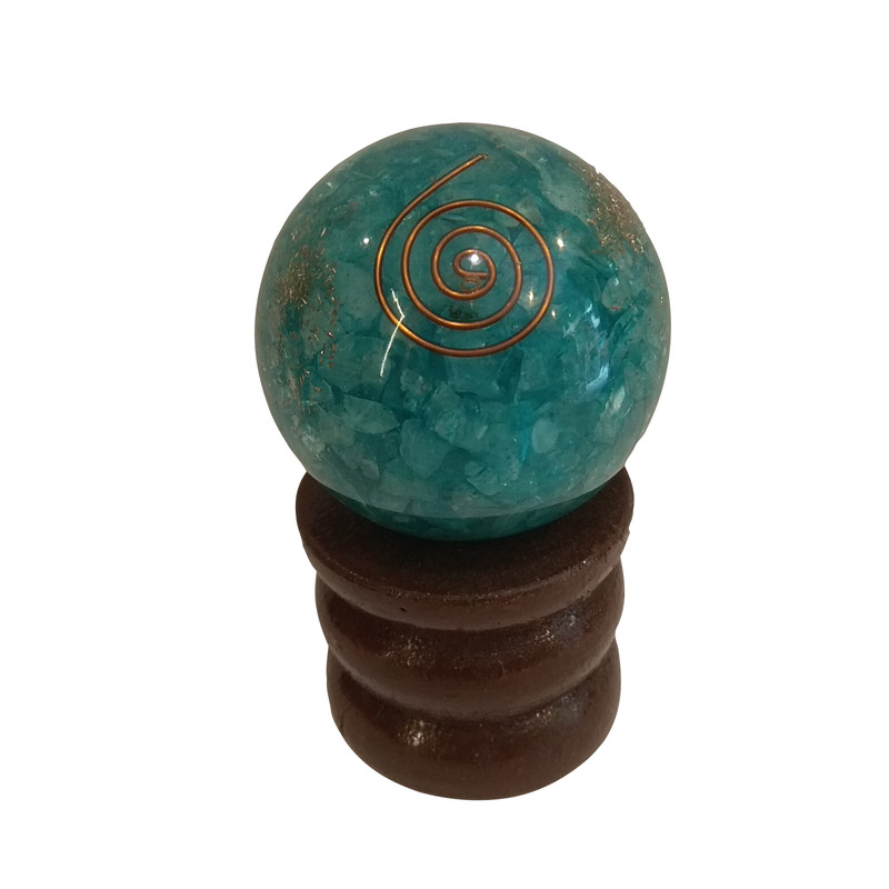 Μπάλα Οργονίτη Τιρκουάζ Σπείρα – Turquoise Spiral 5εκ