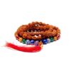 Mala Προσευχής Rudraksha 7 Chakra 8mm