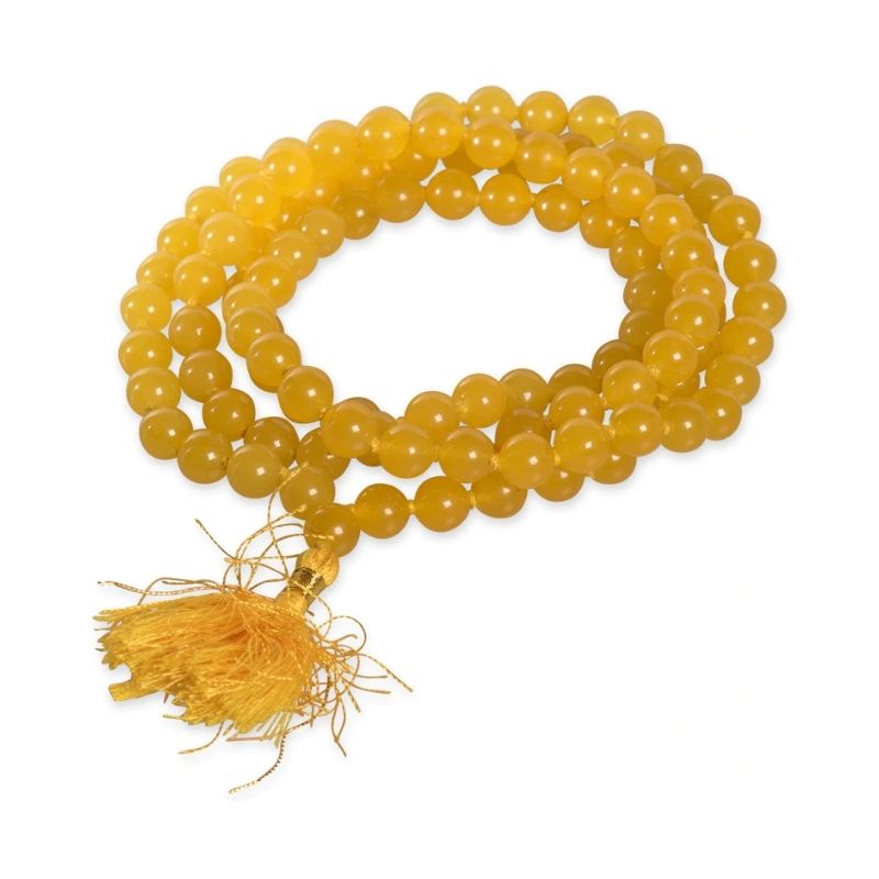 Mala Προσευχής Κίτρινος Αχάτης - Yellow Agate 8mm