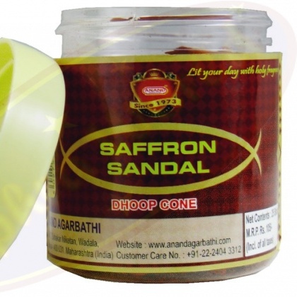 Αρωματικοί Κώνοι Anand Saffron Sandal