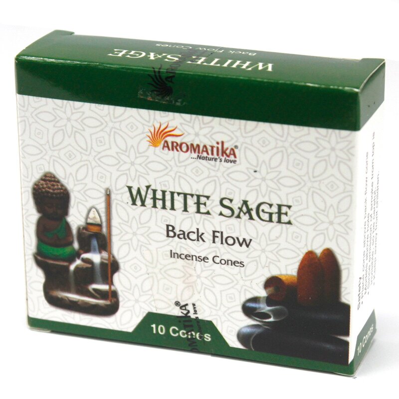 Κώνοι Backflow Λευκό Φασκόμηλο - Aromatika White Sage