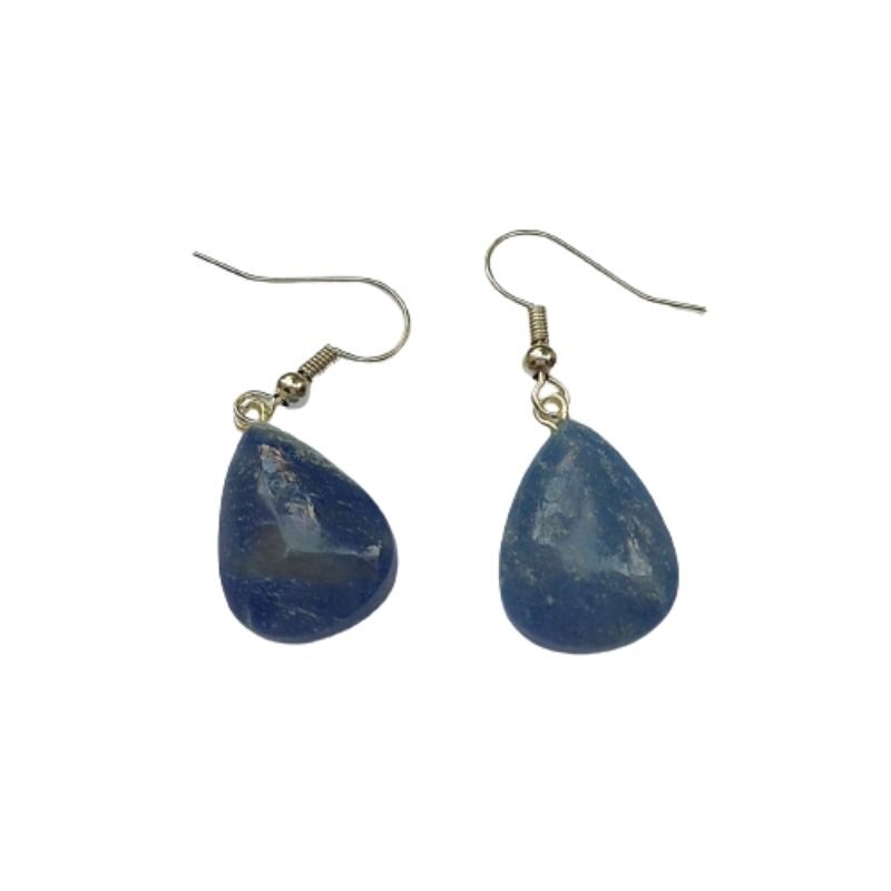 Σκουλαρίκια Μπλε Χαλαζίας Σταγόνα – Blue Quartz Drop