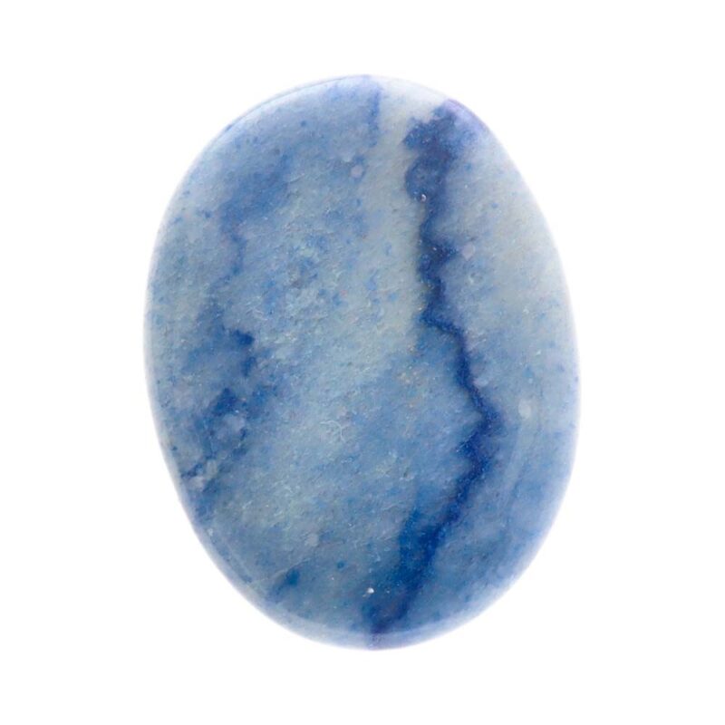 Ημιπολύτιμος Λίθος Μπλε Χαλαζίας – Blue Quartz Worry Stone