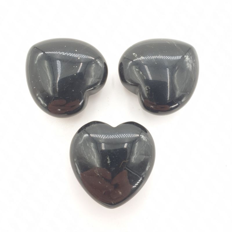 Πέτρα Παλάμης Καρδιά Οψιδιανός – Obsidian Heart Palm Stone