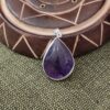 Μενταγιόν Αμέθυστος – Amethyst Silver Plated Drop