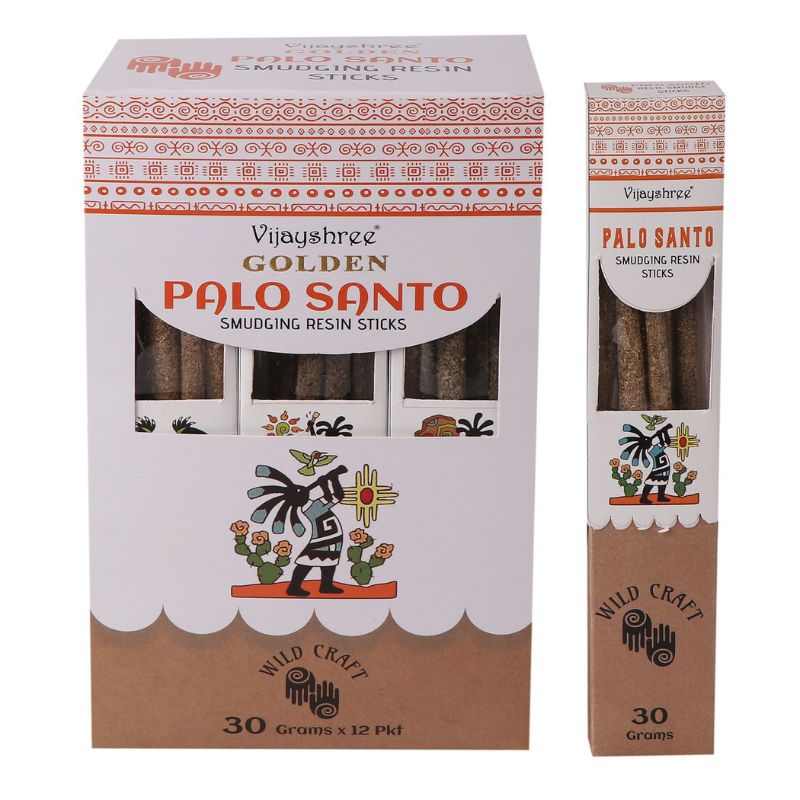 Αρωματικά Στικ Πάλο Σάντο Vijayshree Golden Wild Craft Organic Smudging Resin Sticks 30gr